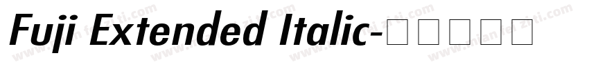 Fuji Extended Italic字体转换